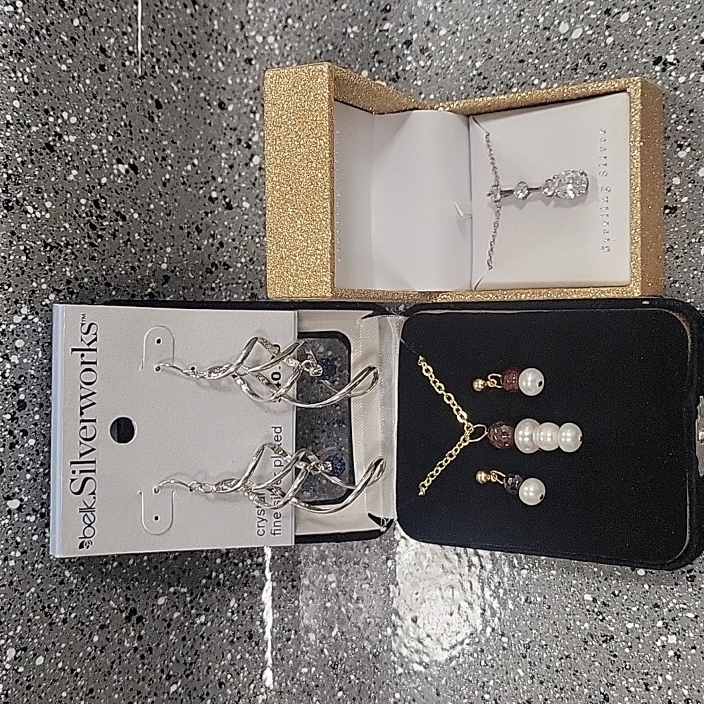 Necklaces and earrings